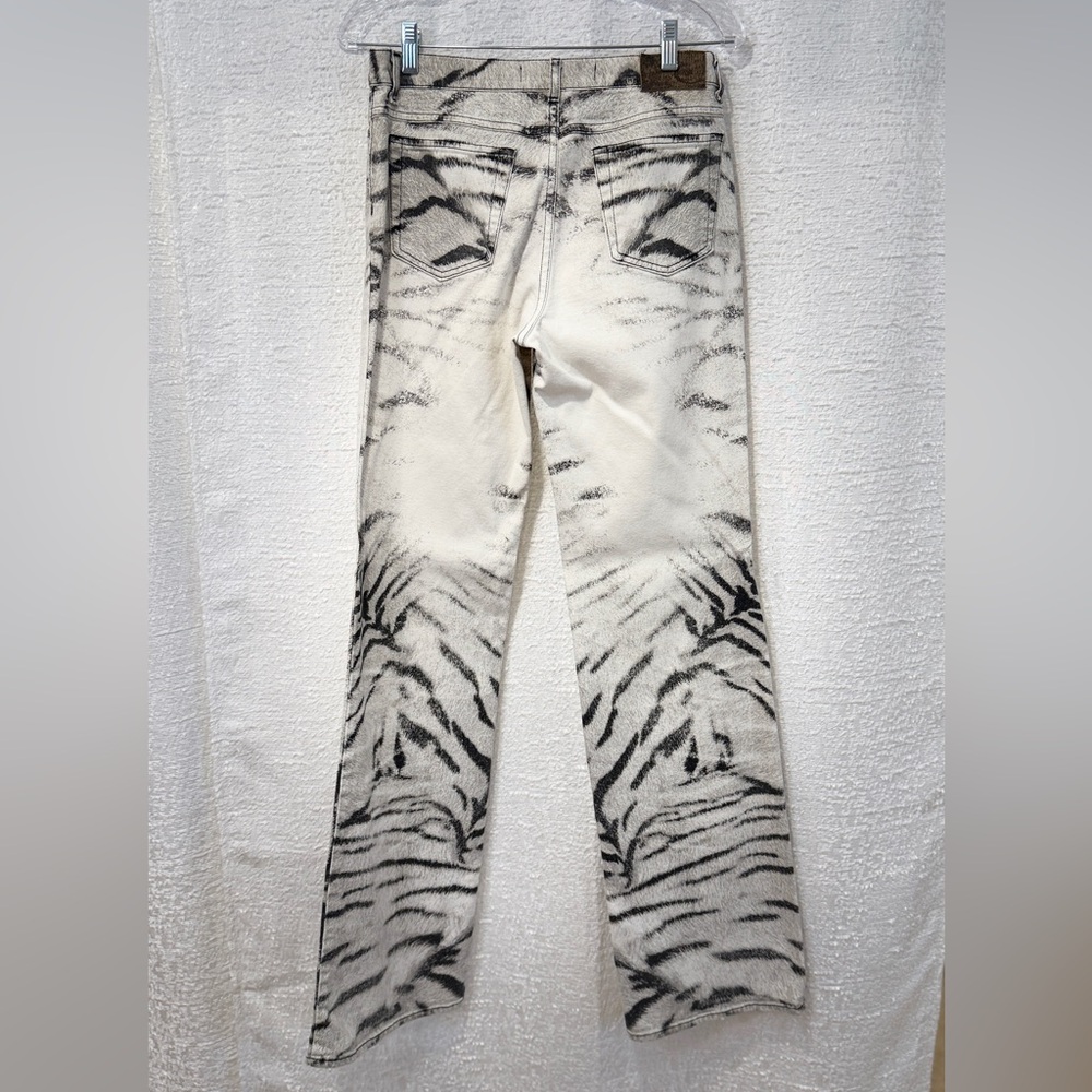 SUPER RARE HTF Vintage 2002 Just Cavalli Ombre Zebra Print Flared Jeans 29 NWOT - Picture 8 of 16